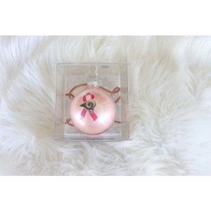NFL Los Angeles Rams Breast Cancer Awareness Christmas Glass Ornament